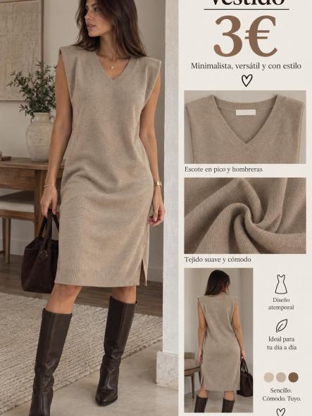 VESTIDO PUNTO HOMBRERAS