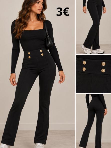 LEGGINS NEGRO BOTONES