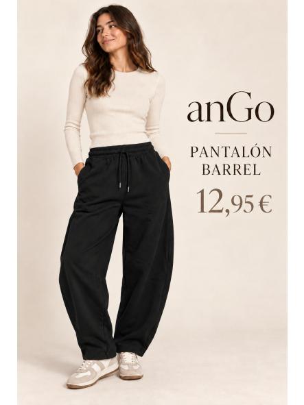 PANTALON BARREL CHANDAL NEGRO  [0]