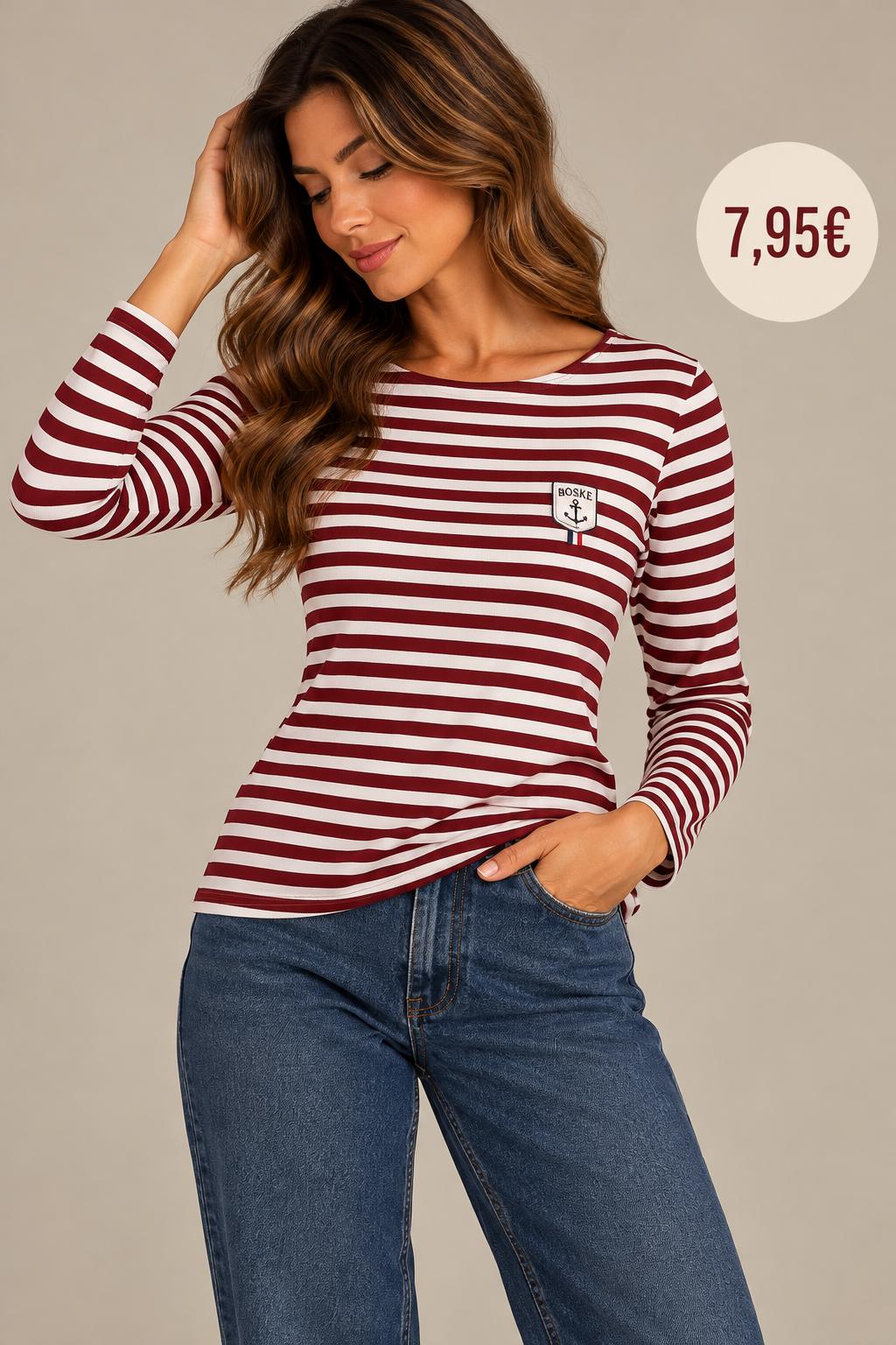 CAMISETA NAVY ROJA