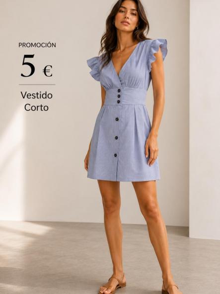 VESTIDO RAYAS NAVY CORTO AZUL