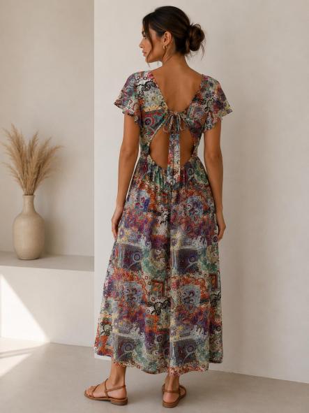 VESTIDO ESPALDA DESCUBIERTA FUEGO [0]