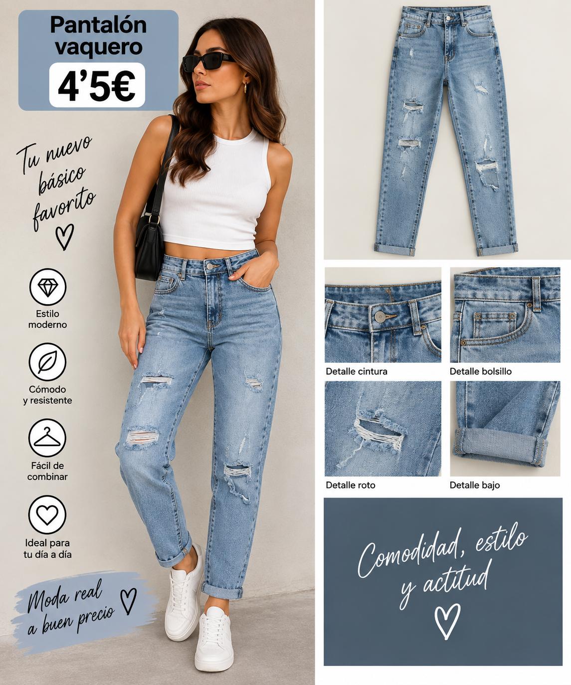 PANTALON VAQUERO ROTO