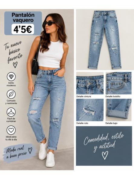 PANTALON VAQUERO ROTO  [0]
