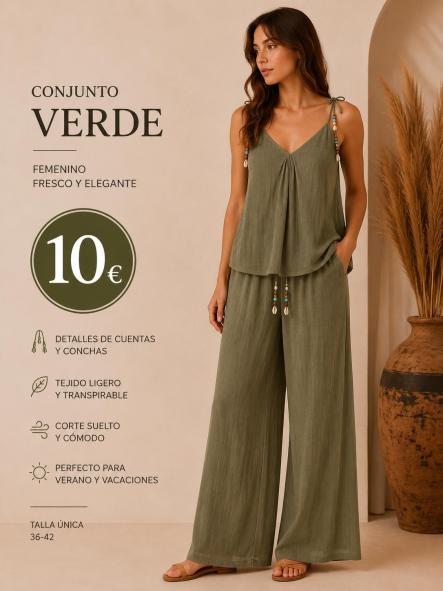CONJUNTO NURIA FORMENTERA  VERDE [0]