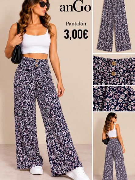 PANTALON FLORES TALLA XL [0]