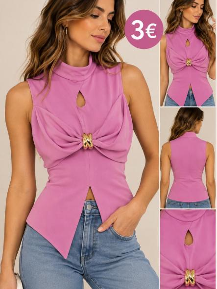 CAMISETA ASIMETRICA ROSA [0]