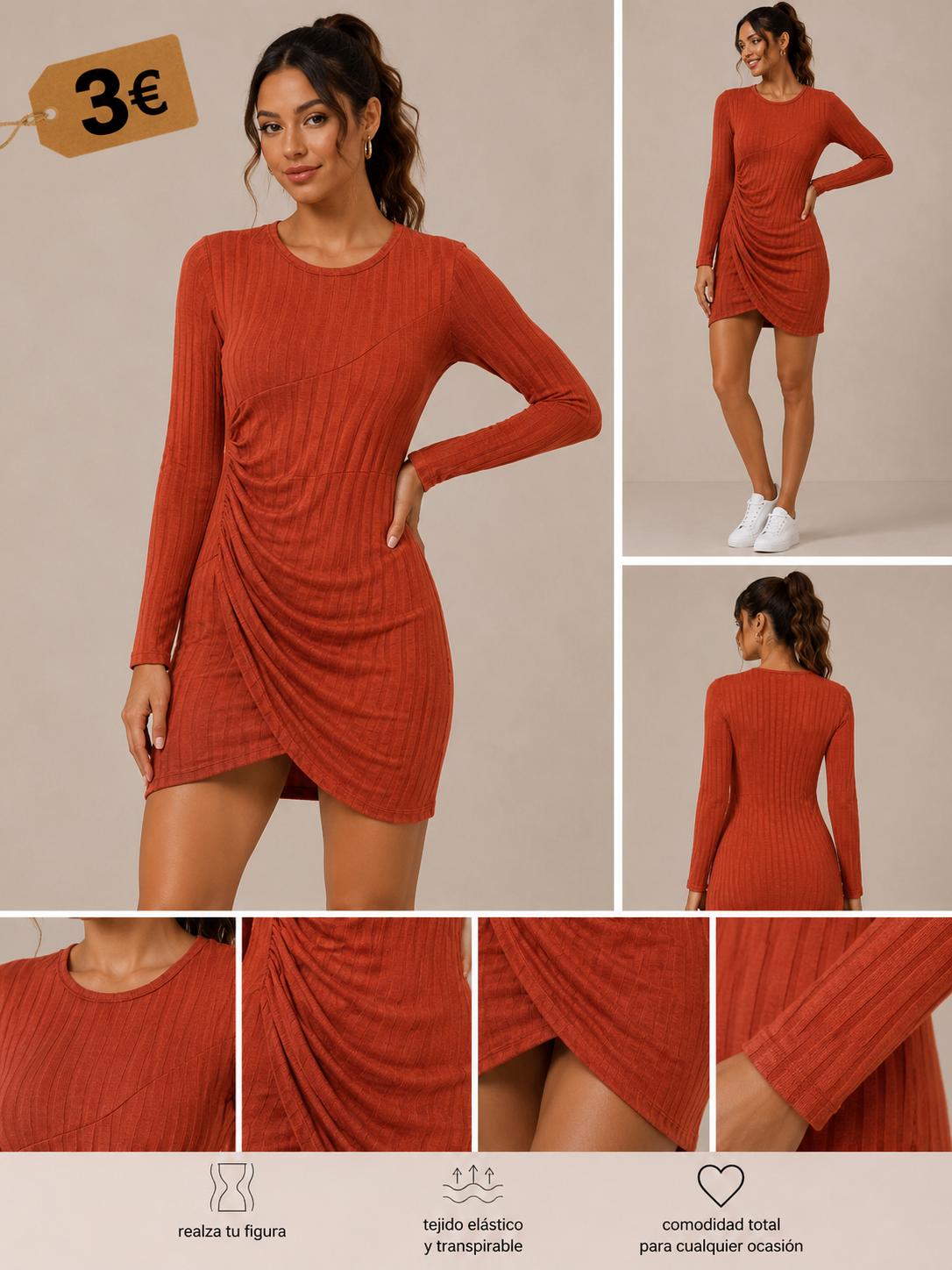 VESTIDO TEJA