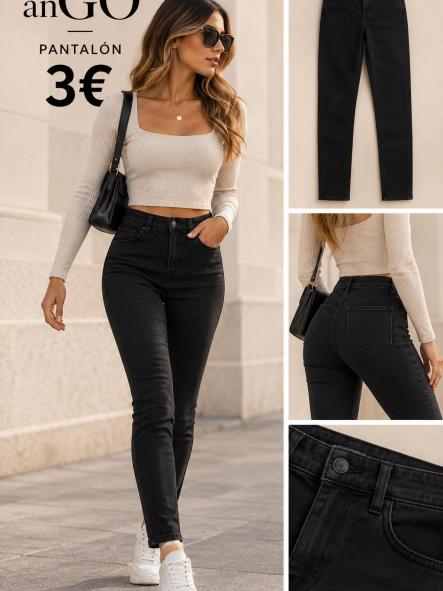 PANTALON PITILLO NEGRO