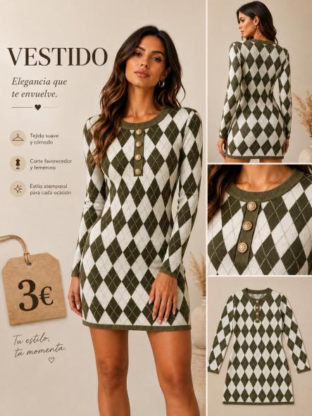 VESTIDOROMBOS CLARO [0]