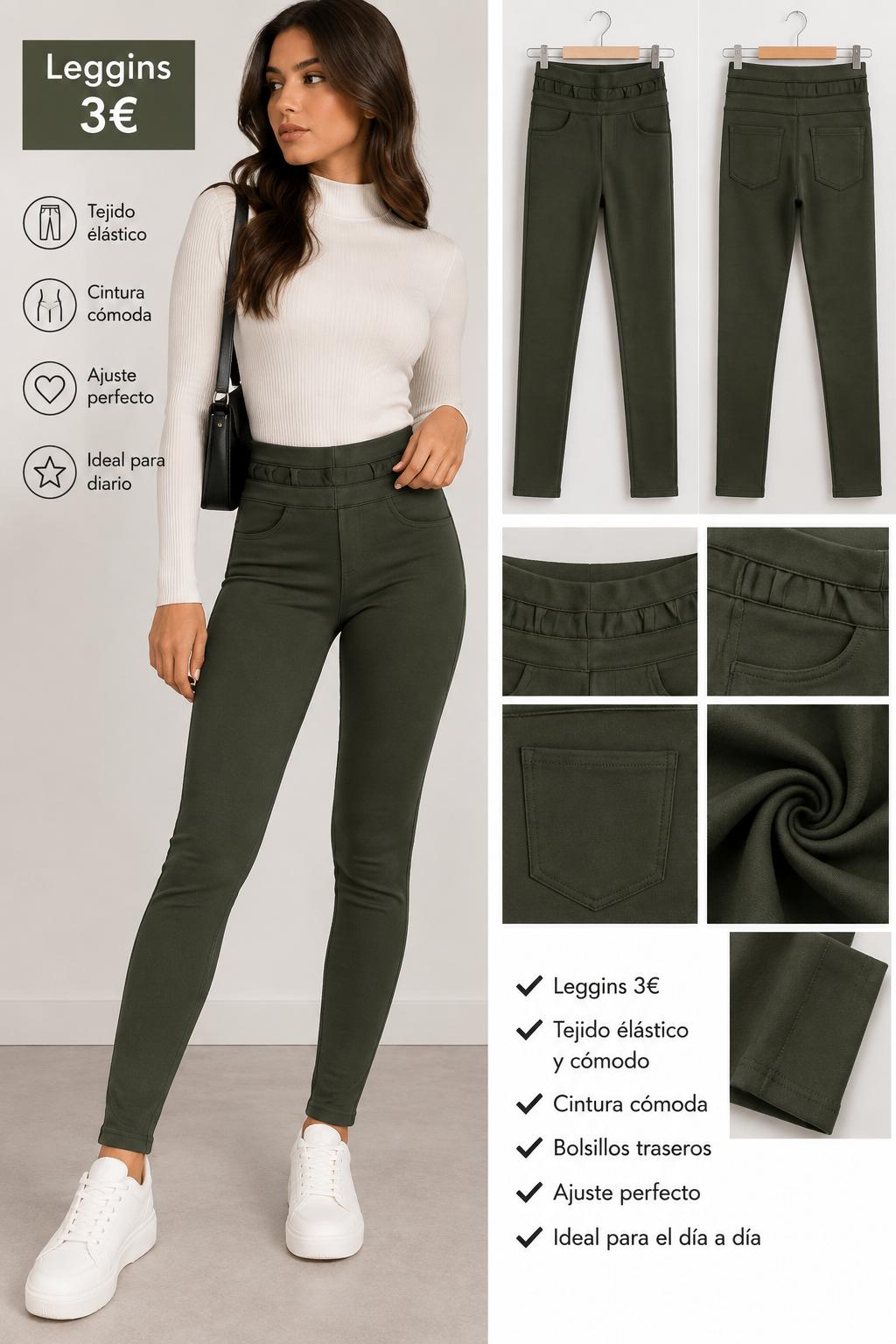 LEGGINS TRENZAS VERDE