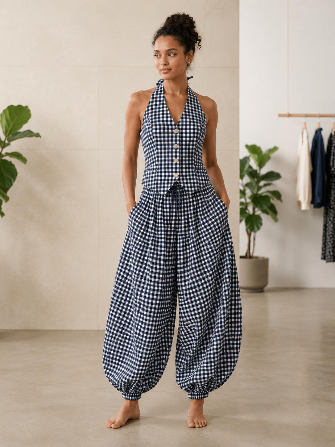 CONJUNTO VICHY AZUL