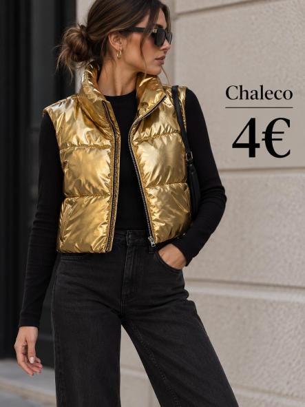 CHALECO BOMBER DORADO [0]