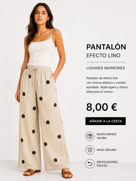 PANTALON   LUNARES beig [0]