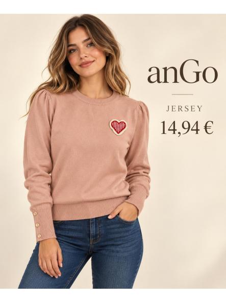 Jersey MANGA LARGA CORAZON ROSA [0]
