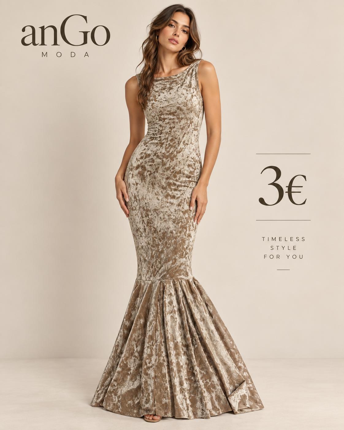 VESTIDO TERCIOPELO BEIG