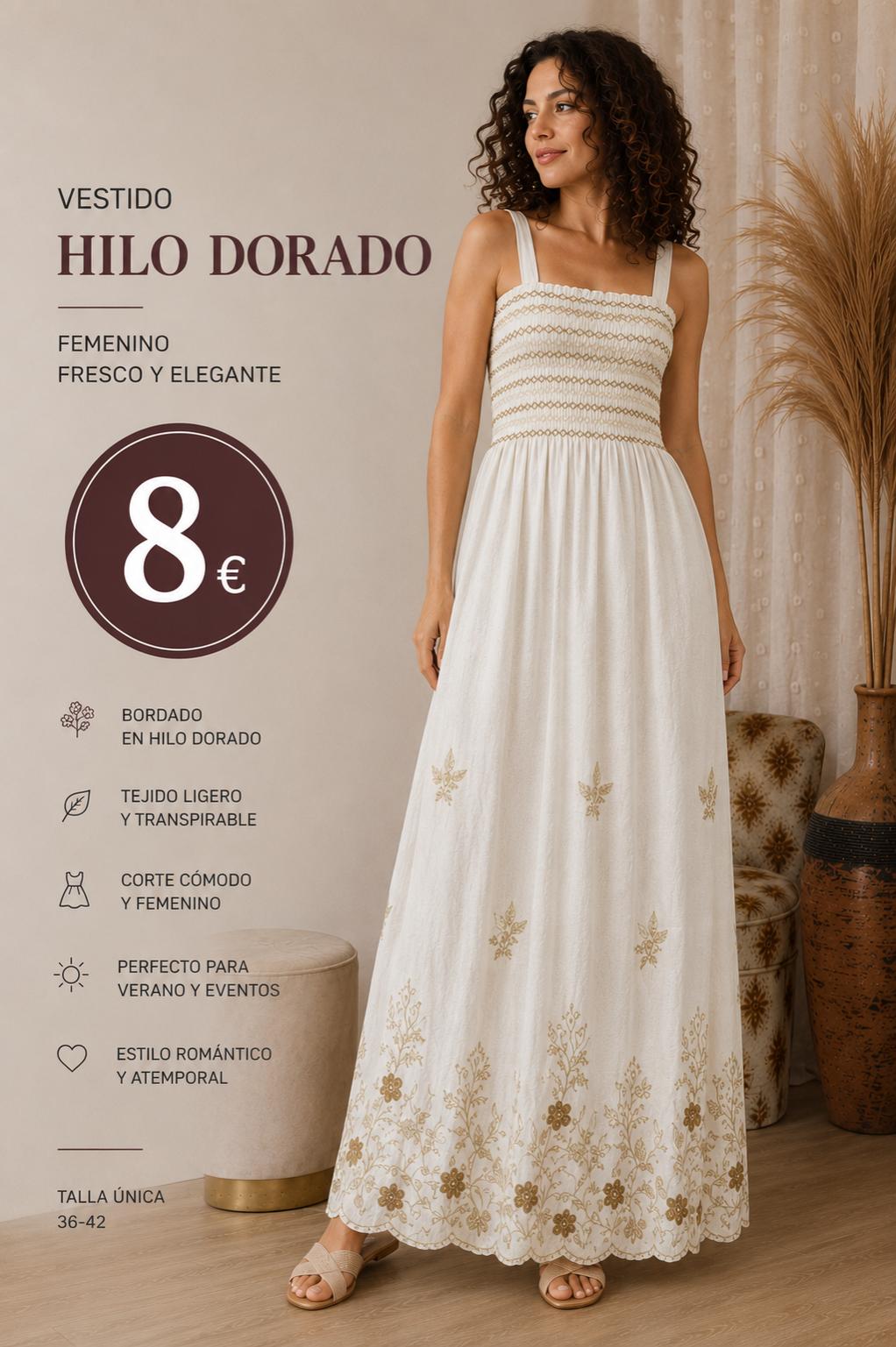 VESTIDO LINO ORO