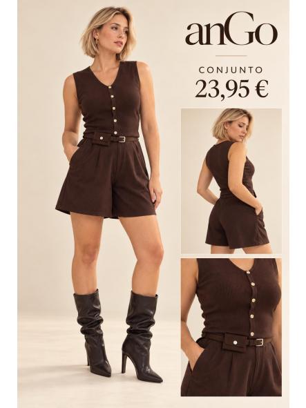 CONJUNTO CINTURON MARRON  [0]