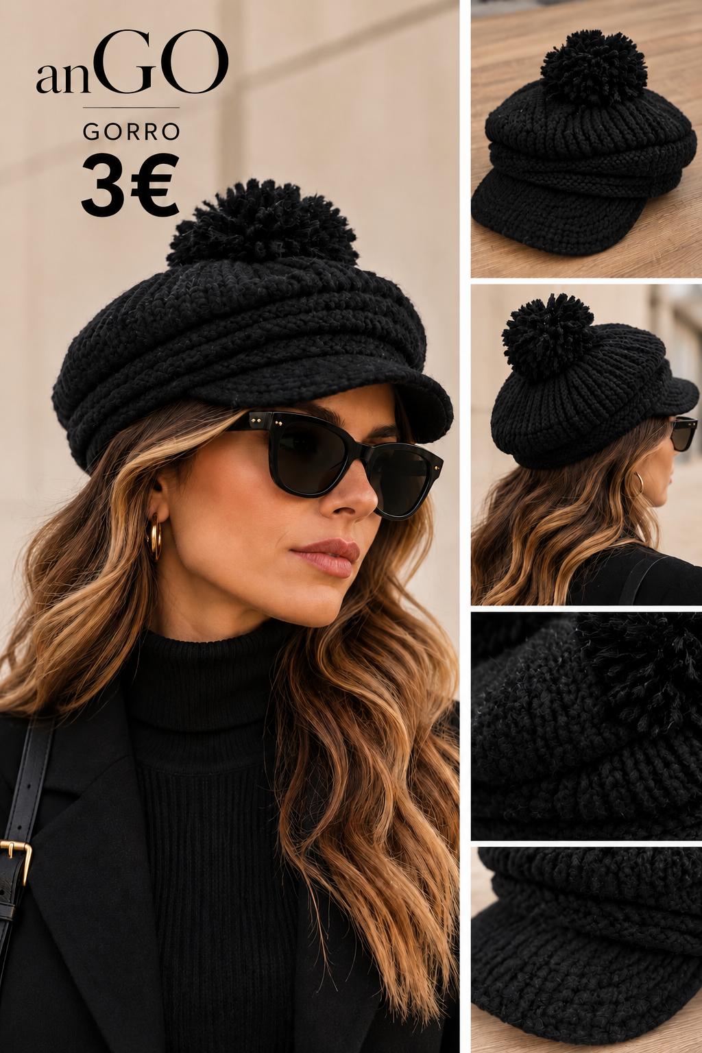 BOINA CON VISERA NEGRA
