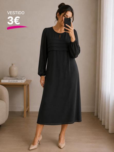VESTIDO LARGO NEGRO  [0]