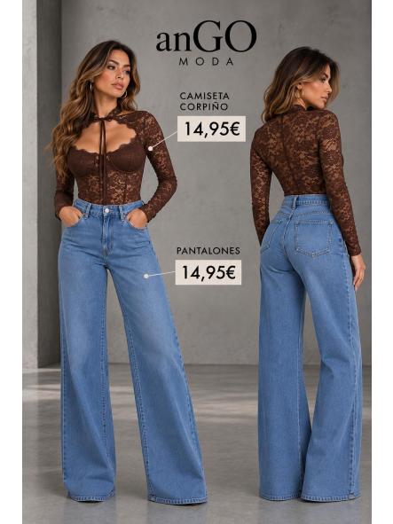 CAMISETA CORPIÑO MARRON