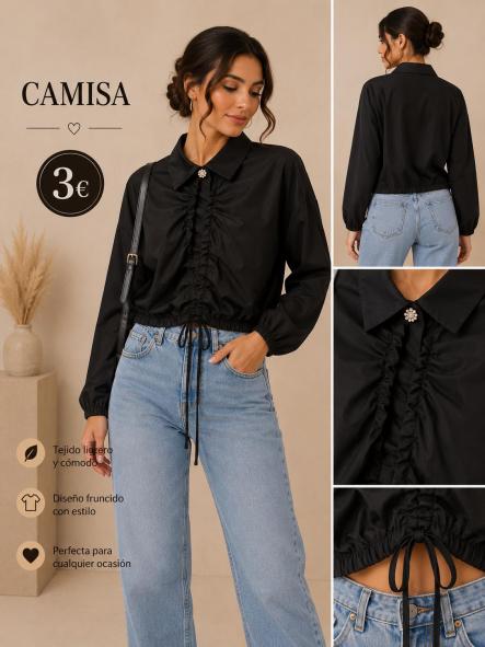 CAMISA APERTURA PECHO NEGRA [0]