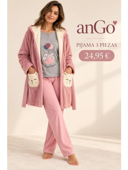 PIJAMA 3 PIEZAS ROSA [0]