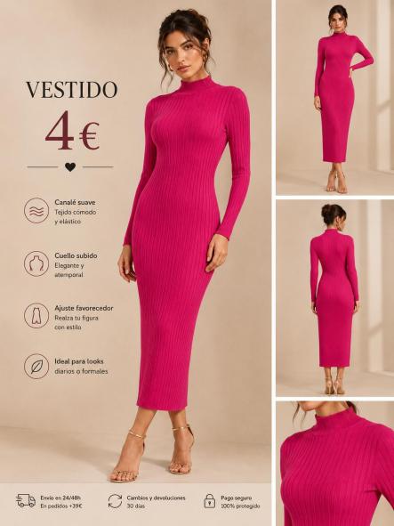 VESTIDO CANALE  ROSA