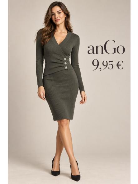 VESTIDO PUNTO  VERDE [0]