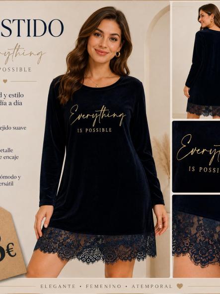 VESTIDOPUNTILLA AZUL [0]