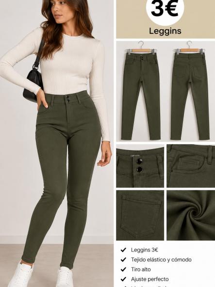 LEGGINS VERDE BOTON  [0]
