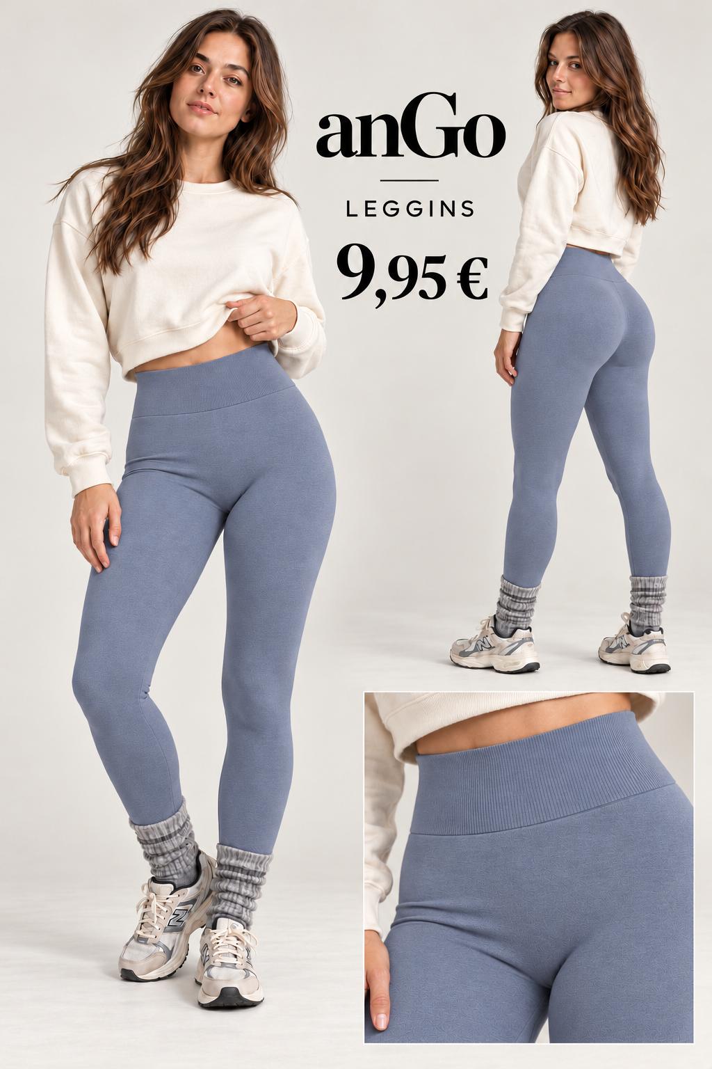LEGGINS DEPORTIVOS ALTA CALIDAD GRIS AZULADO