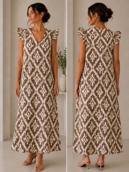 VESTIDO   LICRA FRIA ECTICO MARRON
