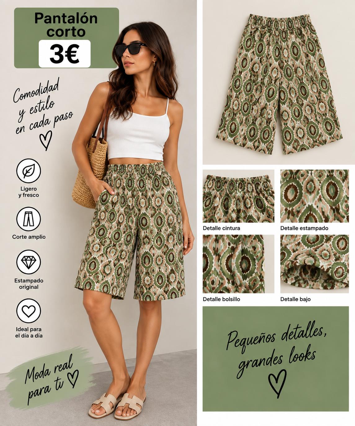 PANTALON PALAZZO VERDE