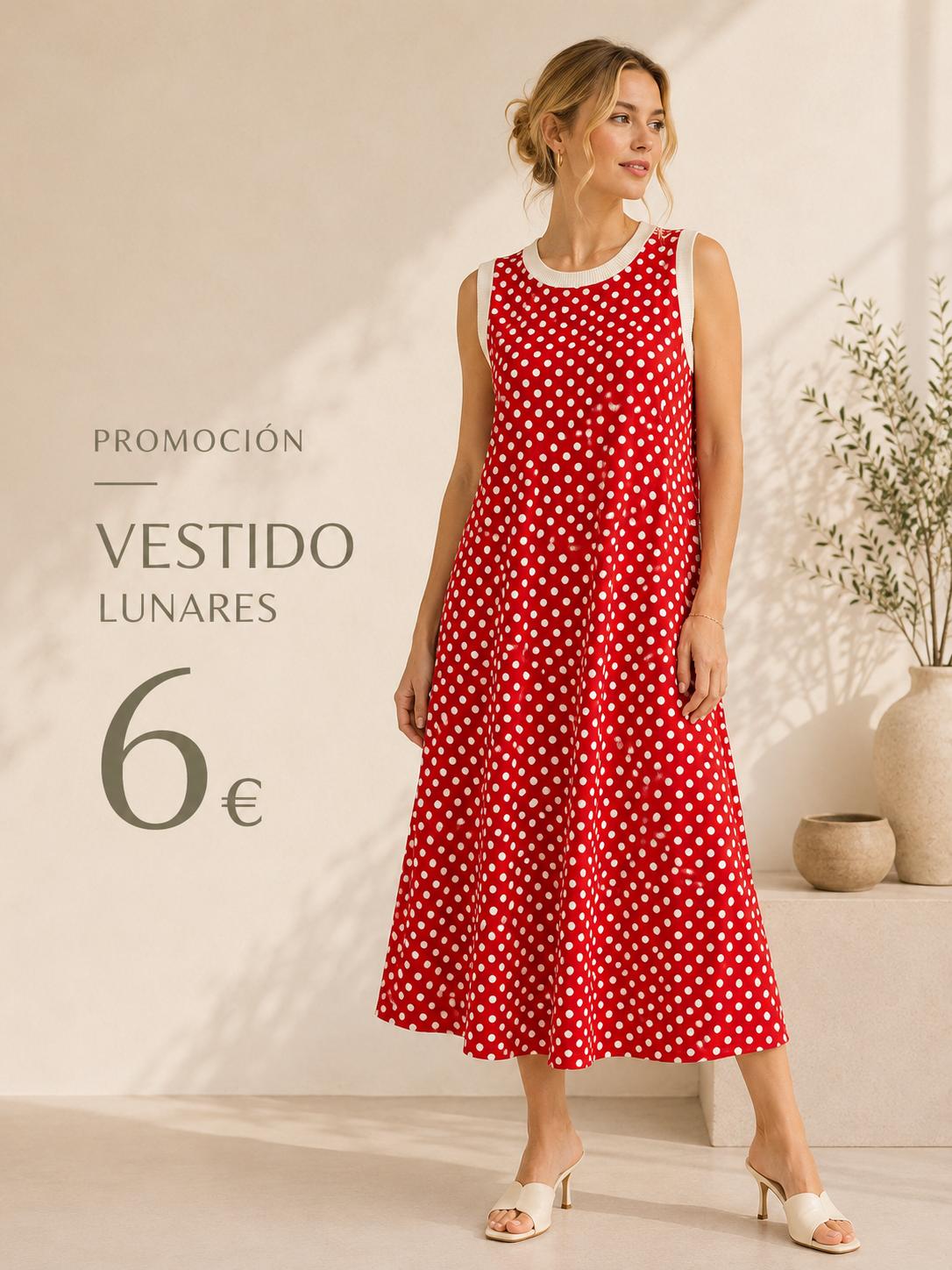 VESTIDO LUNARES ROJO