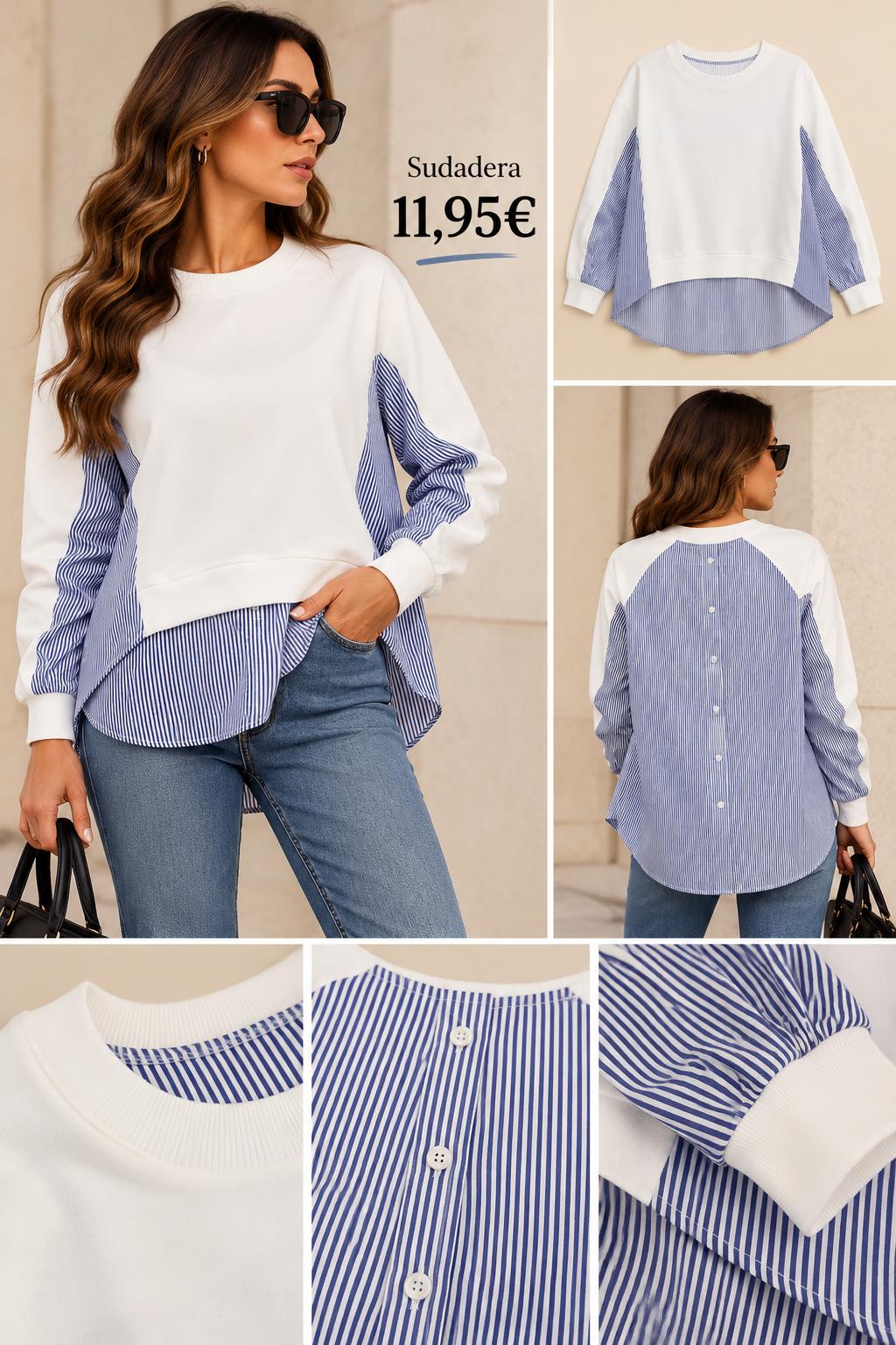 SUDADERA FORMAL blanco