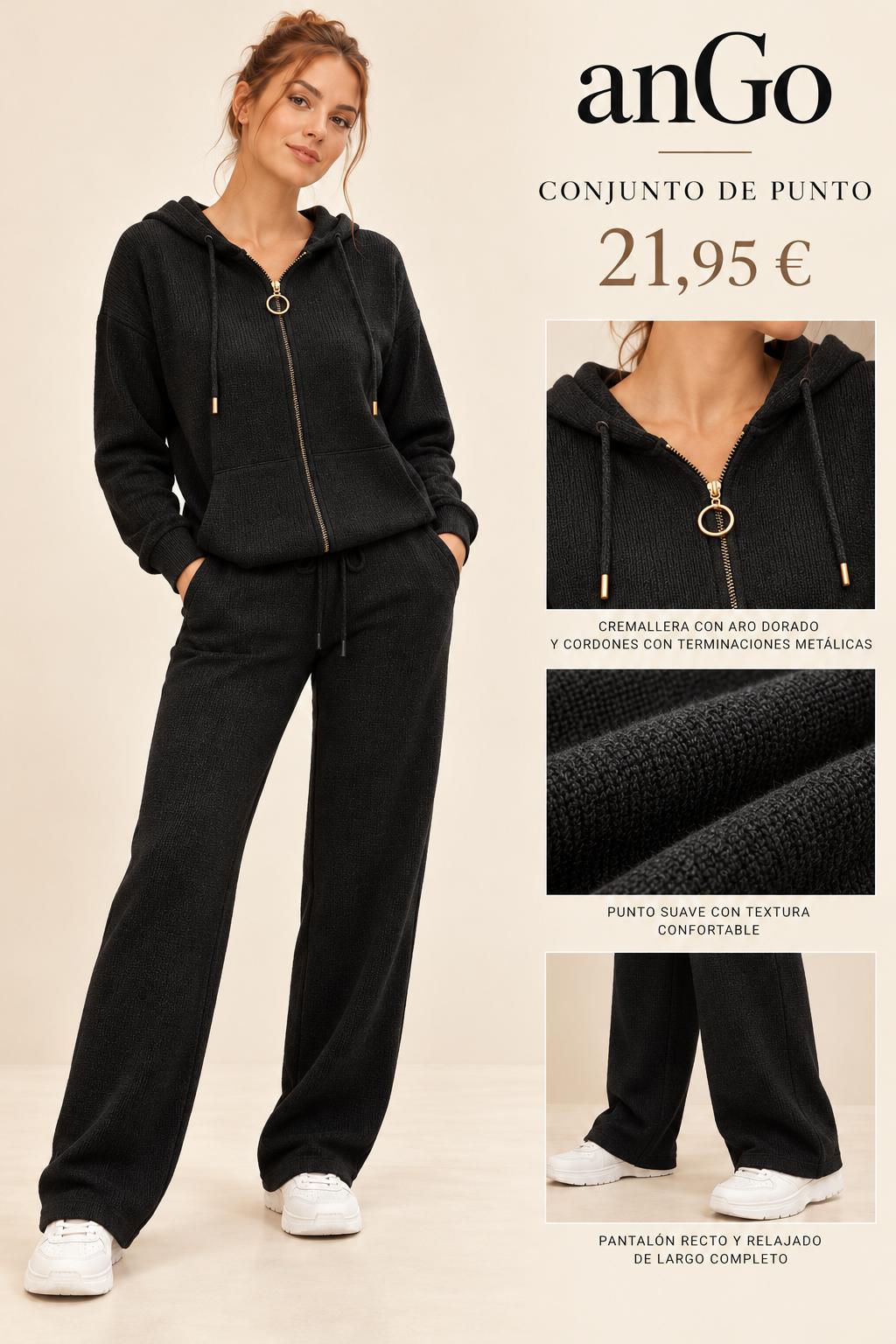 CONJUNTO NEGRO PUNTO