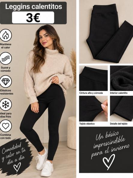 LEGGINS CALENTITO NEGRO