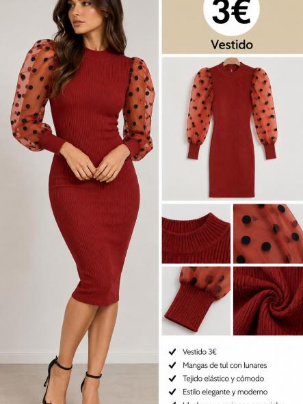 VESTIDO TEJA
