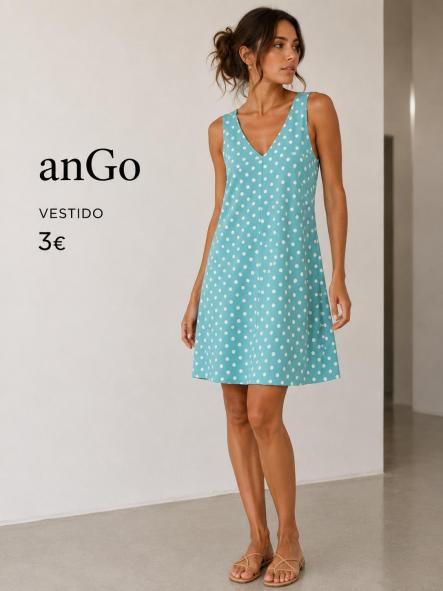 VESTIDO LUNARES VERDES