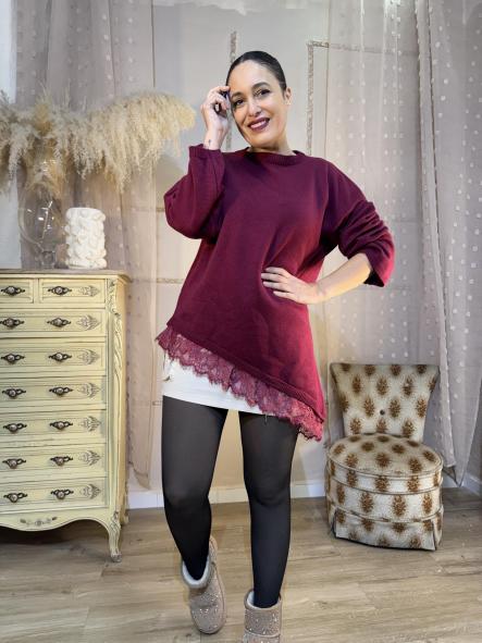 JERSEY ASIMETRICO BURDEOS