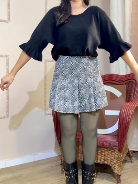 FALDA PANTALON PATA DE GALLO NEGRA [1]