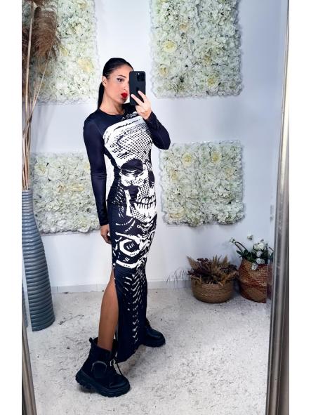 VESTIDO MANGA LARGA CALAVERA 