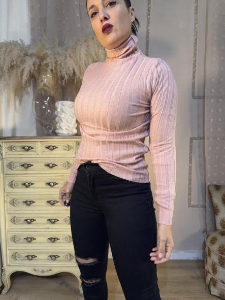 JERSEY DE CUELLO VUELTO BASICO COLOR ROSA [2]