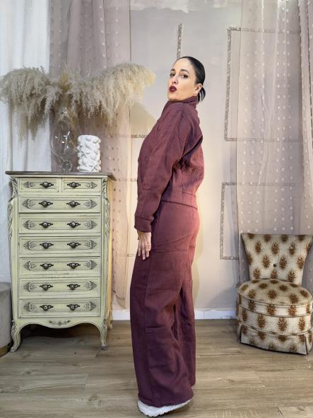 CHANDAL GRANATE CLARO PANILLA CHAQUETA CON CREMALLERA [3]