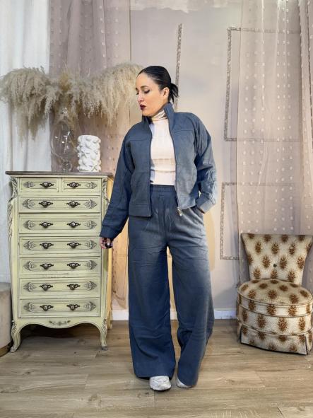 CHANDAL AZUL PETROLEO PANILLA CHAQUETA CON CREMALLERA [1]