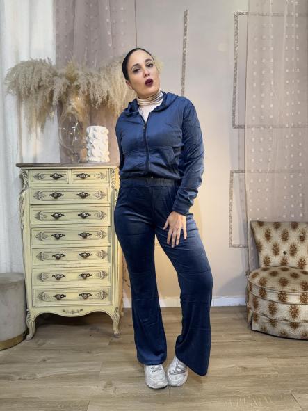 CHANDAL TERCIOPELO MONOCOLOR AZUL  [3]