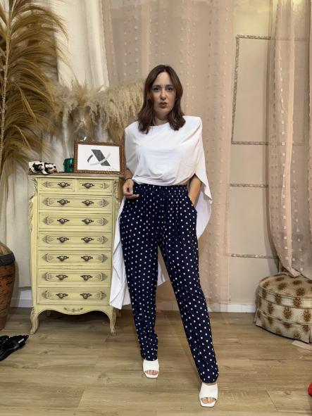PANTALON FRESQUITO AZUL LUNARES  [5]
