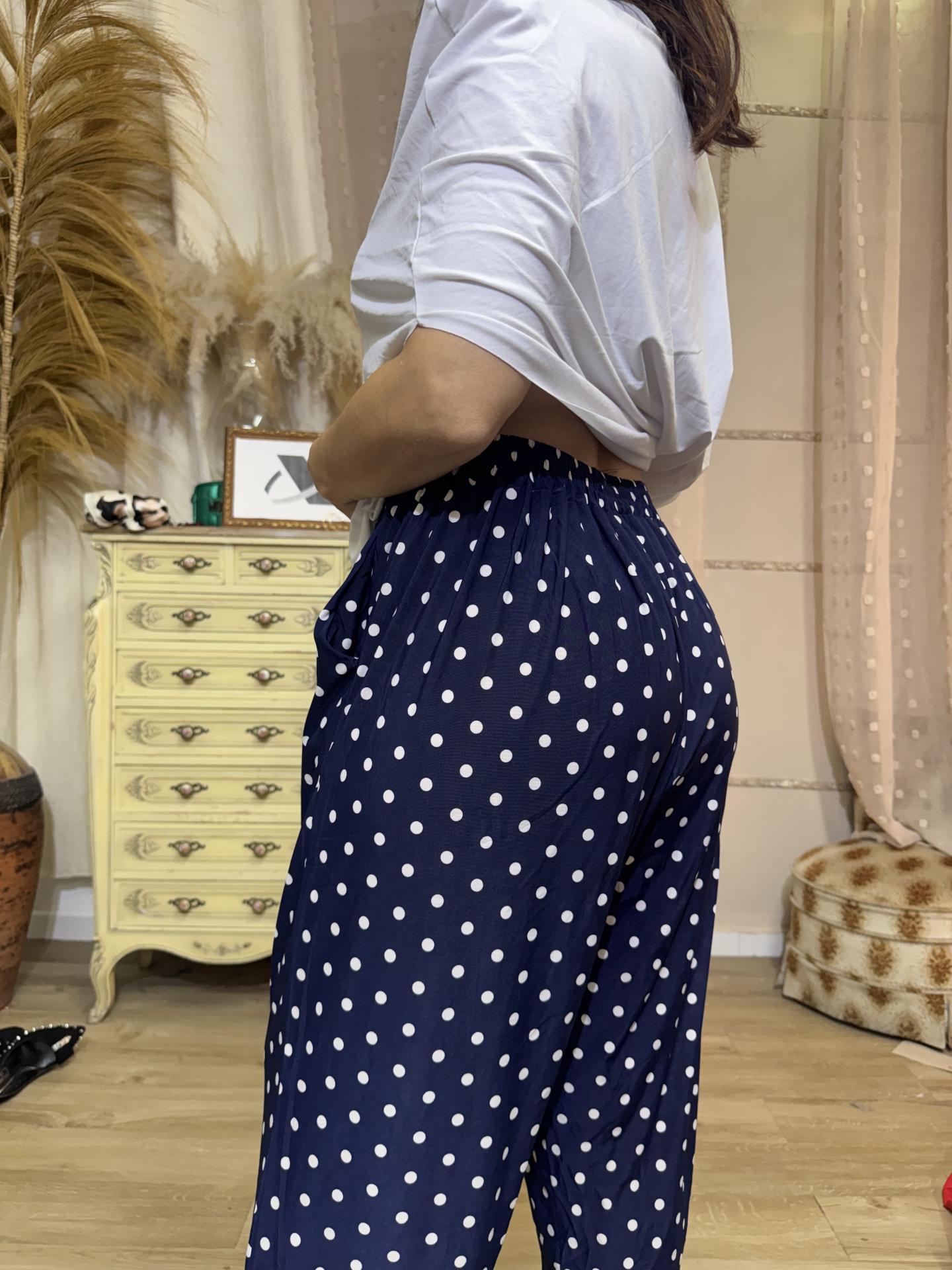 PANTALON FRESQUITO AZUL LUNARES