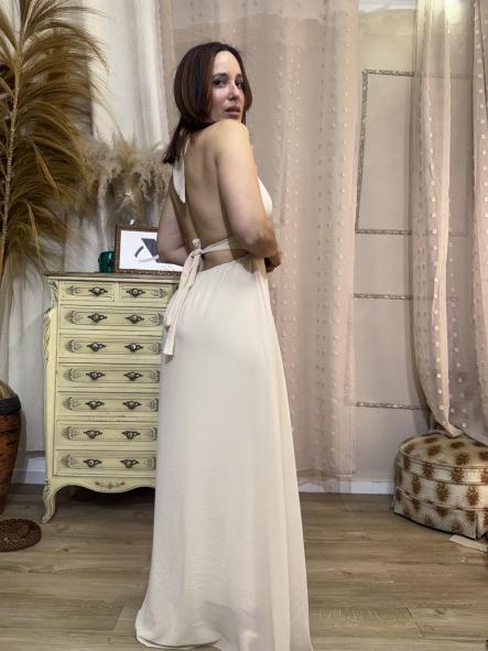 VESTIDO ESPALDA  boho BEIG [3]